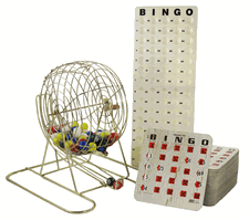 Economy Bingo Cage Kit with 25 Slide Cards