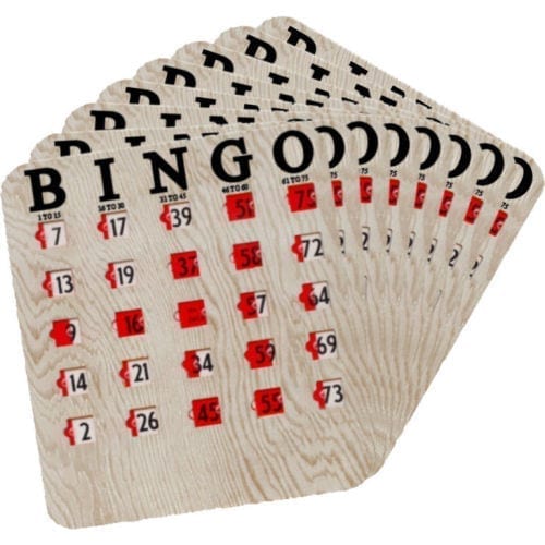 25 Pack Finger Tip Bingo Slide Cards - JAM PROOF Windows