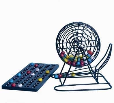 SALE- Vinyl Coated Bingo Cage with Masterboard and 5 Color Plastic Balls