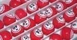 SALE- Red Double Number Bingo Balls
