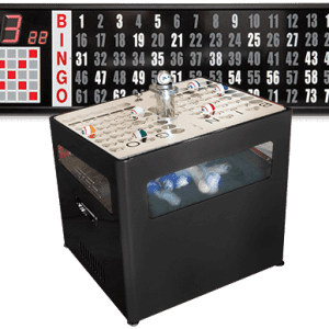 NEW- ULTRA SILENT - Black Professional Table Top Bingo Blower with Standard Electronic Flashboard 