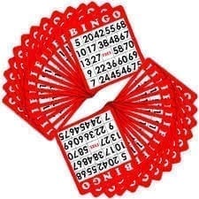 100 Plastic Coated Bingo Cards