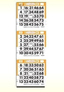 LOWEST PRICE- 3-Face Vertical Bingo Paper – 250cnt  – CLOSEOUT