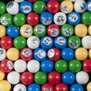 Small 7/8" Plastic 5-Color Bingo Ball With Clear Cover
