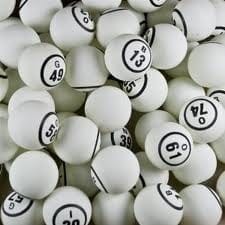 SALE- White Single Number Bingo Ball Set