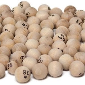 SALE- Small Wood 7/8" Bingo Ball Set