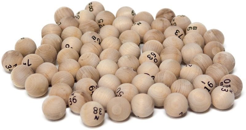 Small Wood 7/8″ Bingo Ball Set