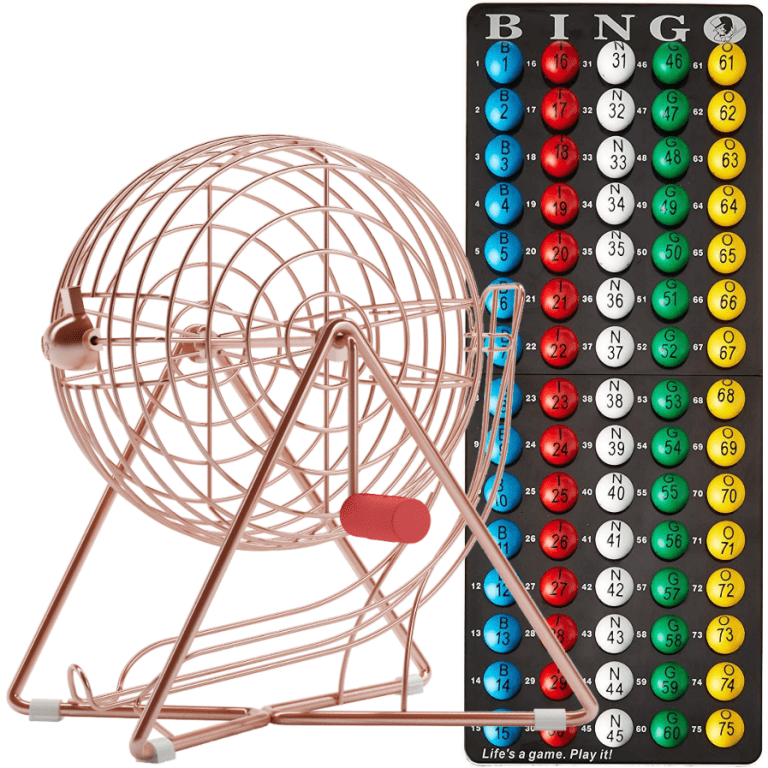 NEW- Small Rose Gold Plated Bingo Cage Set | Abbott Bingo Products