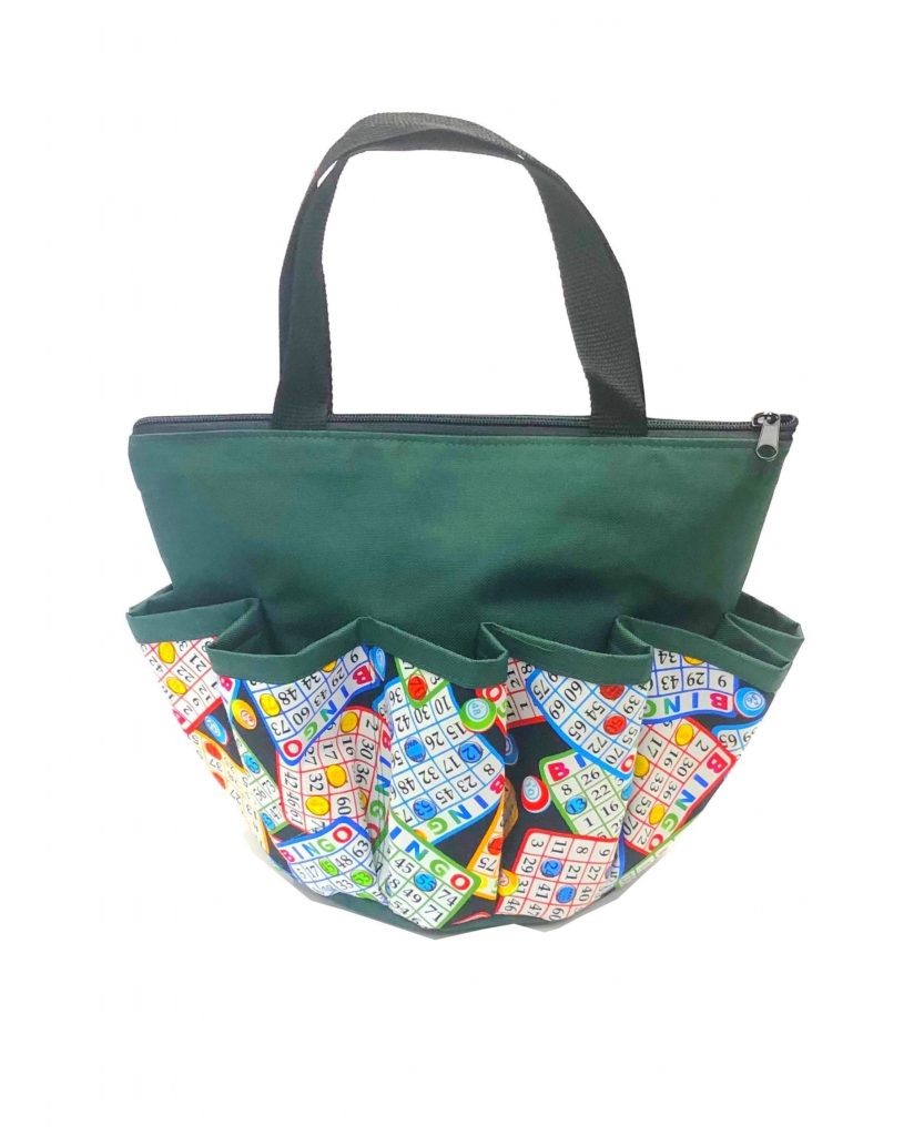 Bingo Chips 10 Pocket Dauber Bag w/Zipper – Forest Green