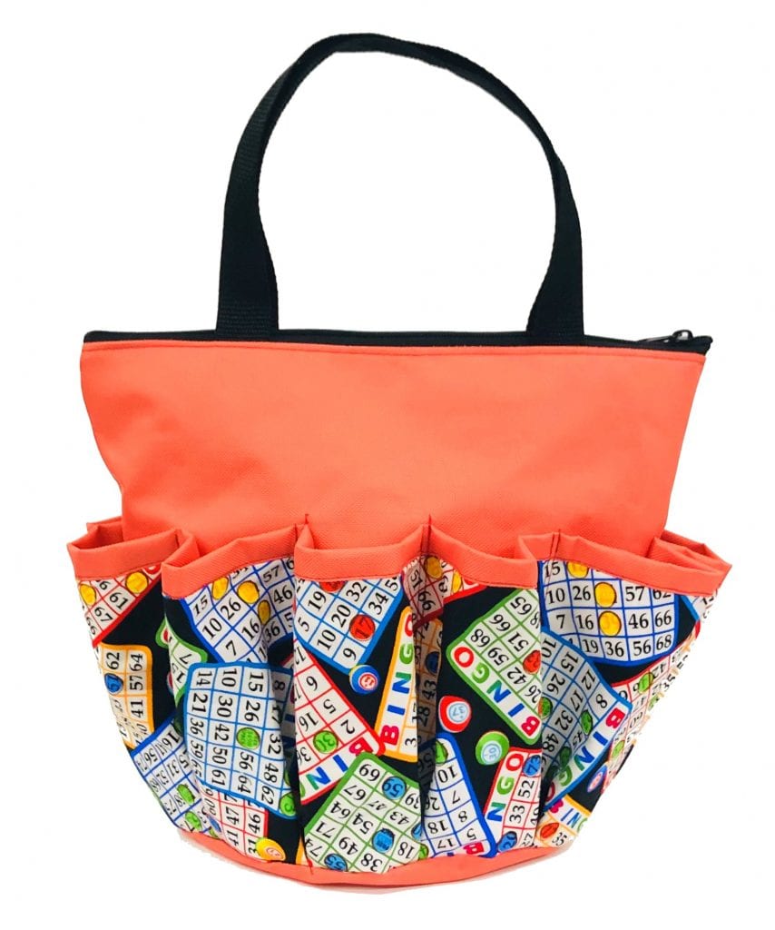Bingo Chips 10 Pocket Dauber Bag w/Zipper – Coral