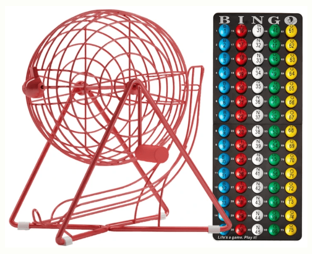 NEW- “Lucky Red” Bingo Cage Set