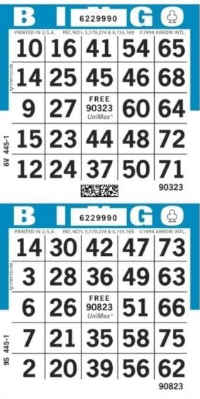 SALE – 2-Face Vertical Bingo Paper – Case