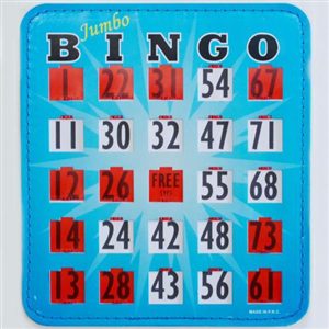 Bingo Jumbo Shutter Cards - BLUE